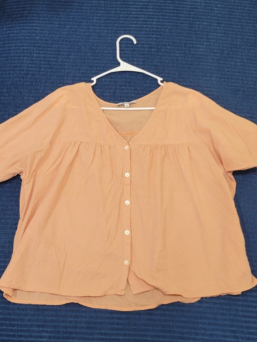 MADEWELL Rhyme Button-Front Barbie Doll Top In Clipdot - Picture 3 of 6
